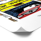 Poster CARtoon Mercedes Oiseaux de lavage de voiture (Coin)