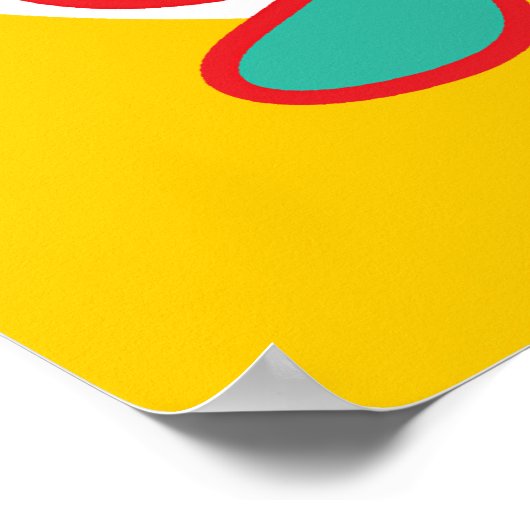 Poster Cartoon mignon Funky Green Alien garçon & fille co (Coin)