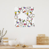 Poster Cartoon mignonne de heureux amis enfants dans le m (Cuisine)