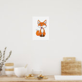Poster Cartoon mignonne Fox Digital Imprimable Poster&Sti (Cuisine)