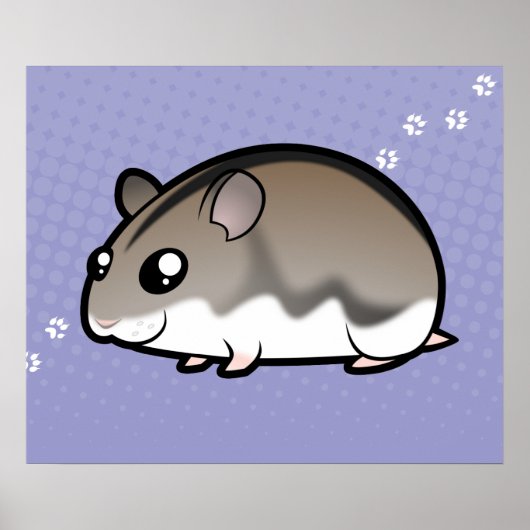 Poster Cartoon Nwarf Hamster (Devant)