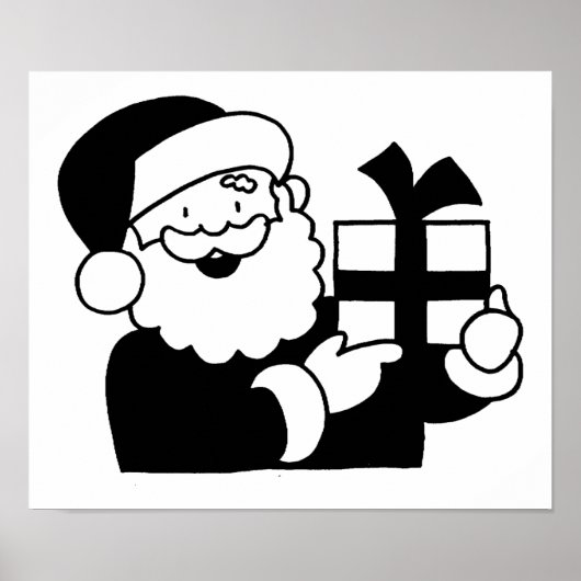 Poster Cartoon Père Noël (Devant)