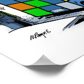 Poster CARtoon print Nissan Cube (Coin)