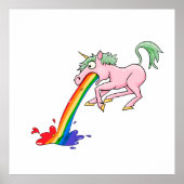 Poster Cartoon Rainbow Unicorn (Devant)