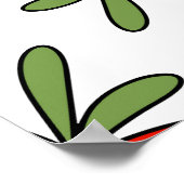 Poster Cartoon Red Strawberries Motif sans couture (Coin)