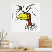 Poster Cartoon Redneck Vulture Bird (Cuisine)
