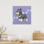 Poster Cartoon Schnauzer (Cuisine)