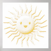 Poster Cartoon Smiling Face Soleil (Devant)