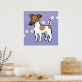 Poster Cartoon Smooth Fox Terrier (Cuisine)