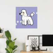 Poster Cartoon Standard/Miniature/Poodle de jouet (coupé (Bureau à domicile)