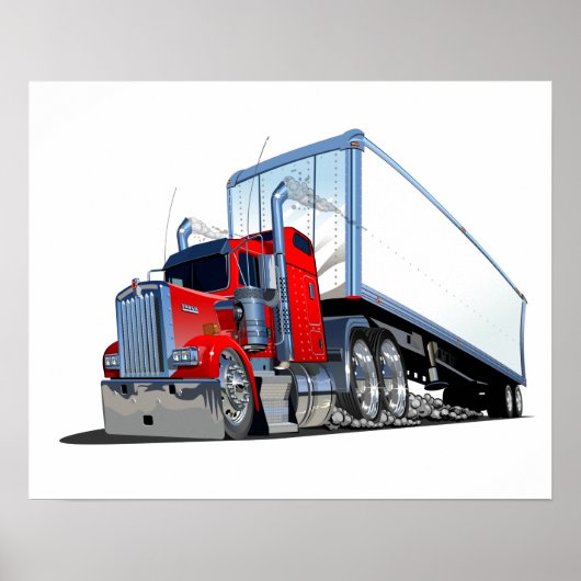 Poster Cartoon truck (Devant)