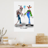 Poster Cartoon Zombie 9373 (Cuisine)