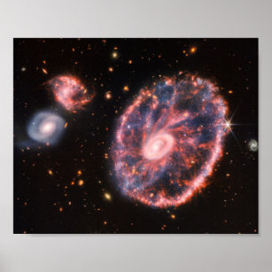Poster Cartwheel Galaxy JWST James Webb Télescope spatial