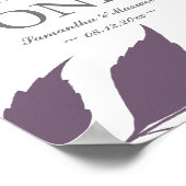 Poster Cas Foliage Plum Purple Leaves Table Number (Coin)