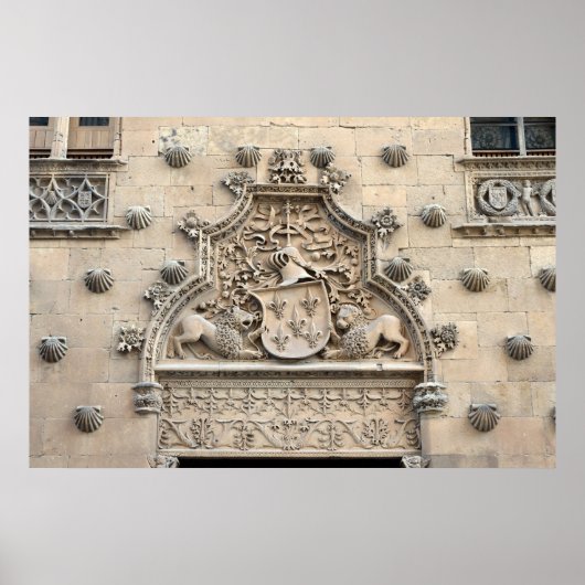 Poster Casa de las Conchas, Salamanque (Devant)