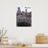 Poster Casa Milà de Barcelone par Antoni Gaudí (Cuisine)