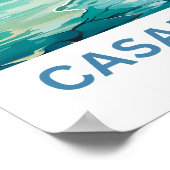 Poster Casablanca Maroc Imprimer Voyage (Coin)