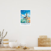 Poster Casablanca Maroc Imprimer Voyage (Cuisine)