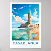 Poster Casablanca Maroc Imprimer Voyage (Devant)