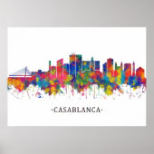 Poster Casablanca Maroc Skyline (Devant)