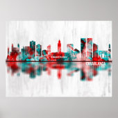 Poster Casablanca Maroc Skyline (Devant)