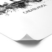 Poster Casablanca Maroc Skyline BW (Coin)