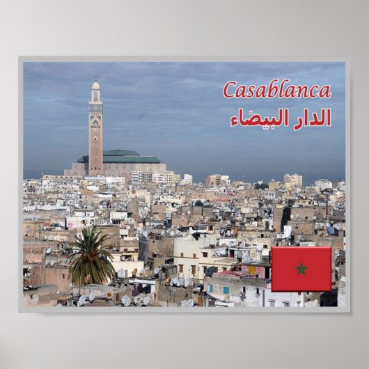 Poster Casablanca - Marocco - Panorama (Devant)
