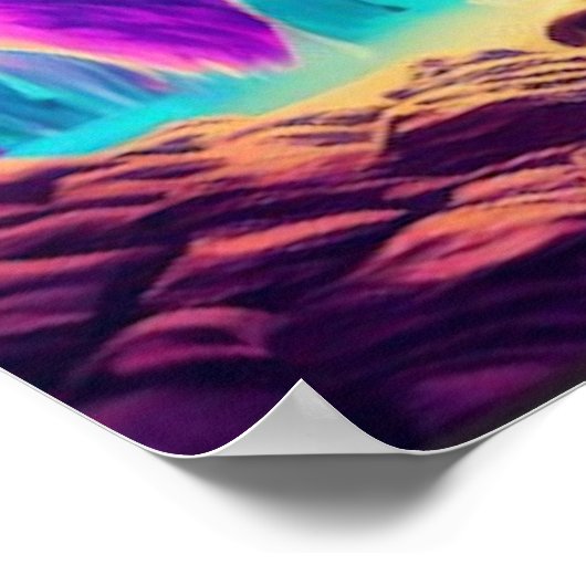 Poster Cascade Art psychédélique (Coin)