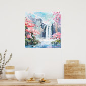 Poster Cascade au printemps (Cuisine)