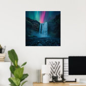 Poster Cascade Aurora Art Imprimer - Vue majestueuse du s (Bureau à domicile)