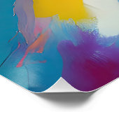 Poster "Cascade Azur" Art Abstrait (Coin)