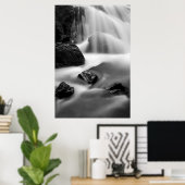 Poster Cascade B&W, Californie (Bureau à domicile)