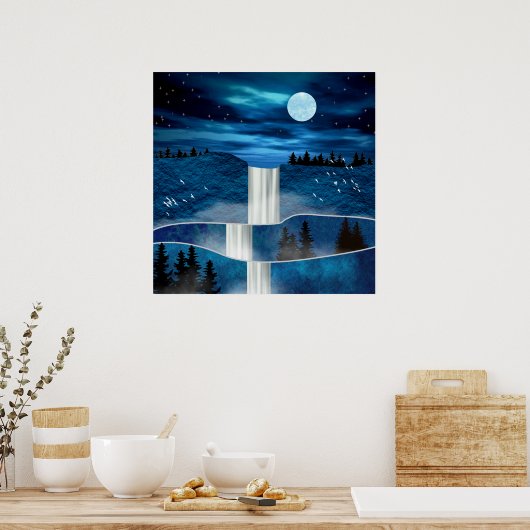 Poster Cascade Bleue (Cuisine)