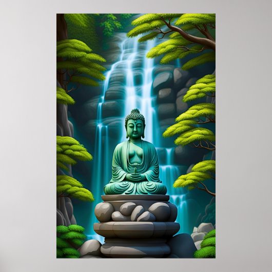 Poster Cascade Bouddha (Devant)