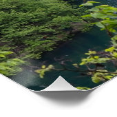 Poster Cascade cascade avec forêt verte en Croatie (Coin)