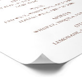 Poster Cascade chute bois feuillage mariage boissons (Coin)