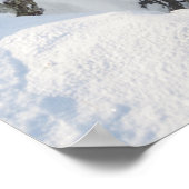 Poster Cascade couvert de neige de Godafoss (Coin)