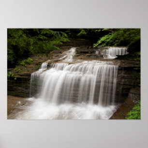 Poster Cascade dans Buttermilk Falls State Park, New York