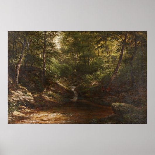 Poster Cascade dans la forêt – George Hetzel (Devant)