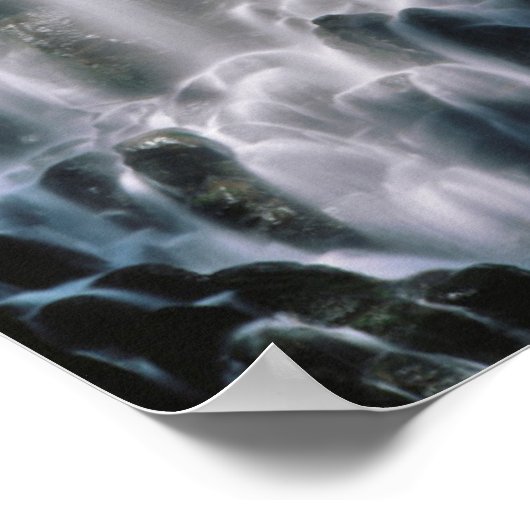 Poster Cascade dans la forêt, Oregon (Coin)