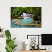 Poster Cascade dans la forêt tropicale (Bureau à domicile)