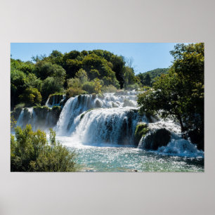 Poster Cascade dans le parc national de Krka - Dalmatie,