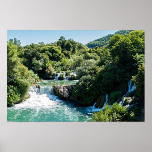 Poster Cascade dans le Parc national de Krka - Dalmatie,