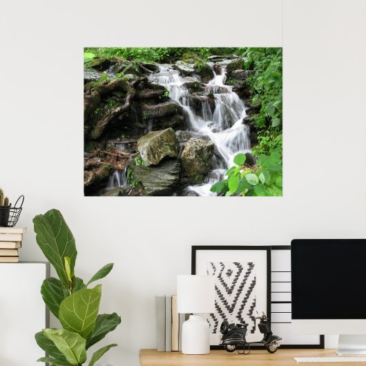 Poster Cascade dans les monts smokey 2 (Bureau à domicile)