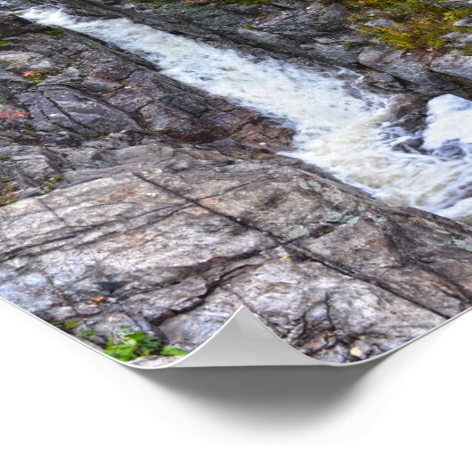 Poster Cascade d'argent en automne, New Hampshire (Coin)