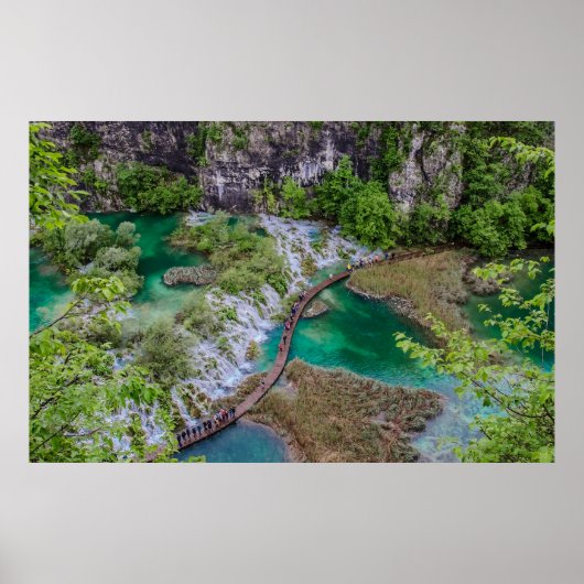 Poster Cascade de cascade du parc des lacs Plitvice (Devant)
