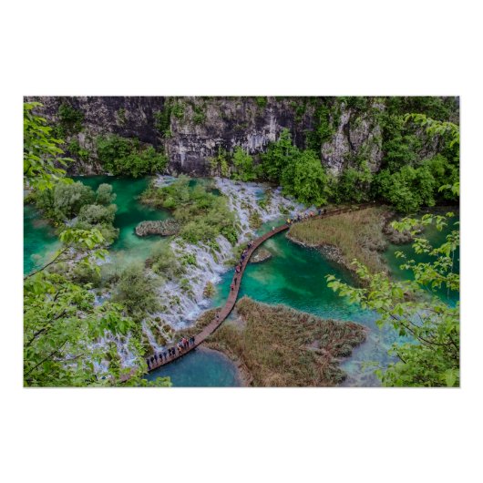 Poster Cascade de cascade du parc des lacs Plitvice (Devant)