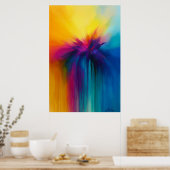 Poster Cascade de Colorburst Explosion Abstraite (Cuisine)