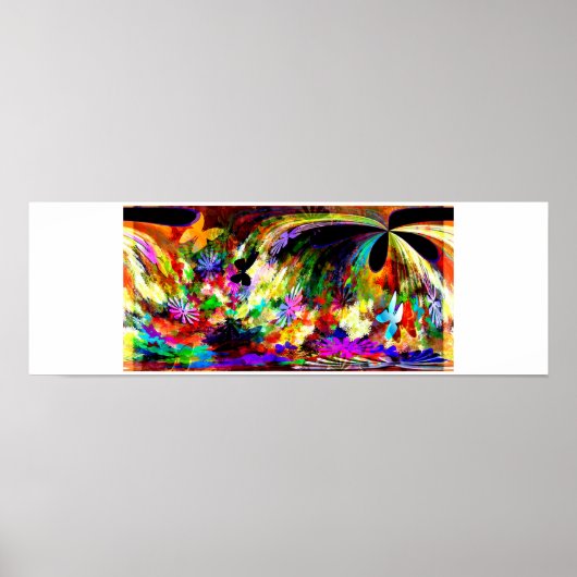 Poster Cascade de fleurs (Devant)