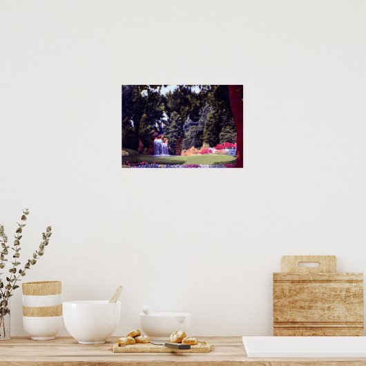 Poster Cascade de Fort Wayne Indiana Jaenicke Gardens (Cuisine)